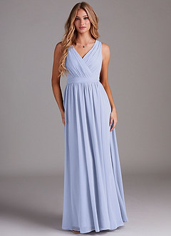 Azazie Kingsley Bridesmaid Dresses Lavender A-Line Lace Chiffon Dress image1