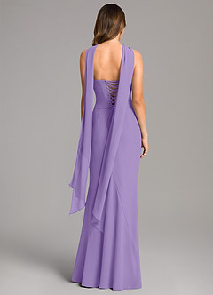 Azazie Sorrel Bridesmaid Dresses Tahiti Mermaid Corset Chiffon Dress image5
