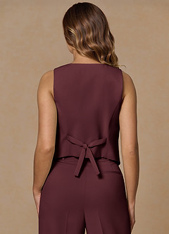 front Rowan Cabernet Refined Weave Performance vest