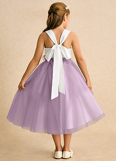 Azazie Bonny Flower Girl Dresses Ivory Wisteria Ball-Gown Pleated Tulle Dress image2