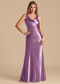 Azazie Rylina Bridesmaid Dresses Wisteria Mermaid Metallic Satin Dress image3