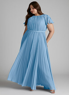 Azazie Kara Final Sale A-Line Pleated Chiffon Floor-Length Dress image12