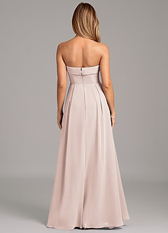 Azazie Lucienne Brudtärnklänningar Klänning av A-Linje i Chiffong Axelbandslös Rosenblad Konvertibel image5