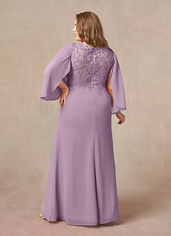 Azazie Perry Kleider für die Brautmutter Meerjungfrau-Linie V-Hals Spitze Chiffon Kleid Blauregen image8