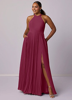 Barbie ♥ Azazie Bridesmaid Dresses Mulberry A-Line Pleated Chiffon Dress image11