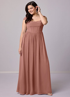 Barbie ♥ Azazie Bridesmaid Dresses Cedar Rose A-Line Corset Chiffon Dress image9