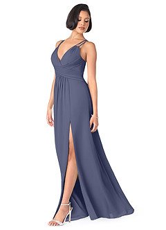 Azazie Farren Final Sale Stormy A-Line Pleated Chiffon Convertible Dress image3