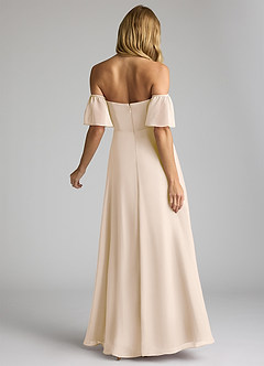 Azazie Sue Bridesmaid Dresses White Alabaster A-Line Off the Shoulder Chiffon Convertible Dress image3