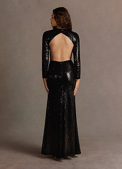 Kendra Black Open Back Gown image2