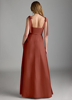 Azazie Lizet Bridesmaid Dresses Auburn A-Line Sweetheart Neckline Chiffon Dress image2