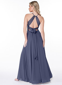 Azazie Evalleen Bridesmaid Dresses Stormy A-Line Pleated Chiffon Dress image4