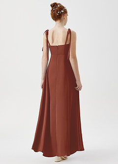 Azazie Rosey Junior Auburn A-Line Sweetheart Neckline Stretch Satin Dress image2