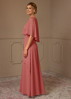 Azazie Bowie Suknie dla Matki Panny Młodej Linia A Szyfon Długość podłogi Sukienka image4