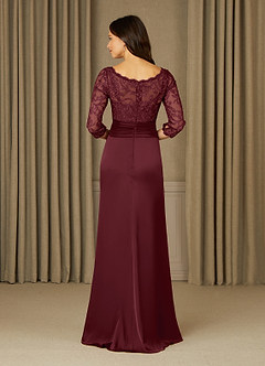 Azazie Stefani Mother of the Bride Dresses Cabernet Mermaid Lace Dress image2