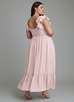 Azazie Anaya Bridesmaid Dresses Blushing Pink A-Line Sweetheart Neckline Chiffon Dress image11