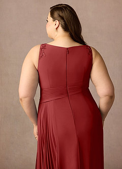 Azazie Galvan Mother of the Bride Dresses Rust A-Line Sequins Chiffon Dress image14