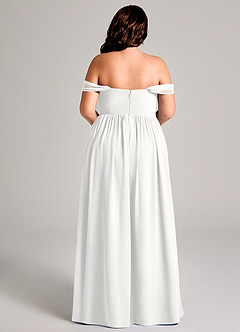 Azazie Calianna Bridesmaid Dresses White A-Line Off the Shoulder Chiffon Convertible Dress image15