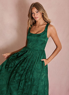 India Esmeralda Vestido largo plisado image4