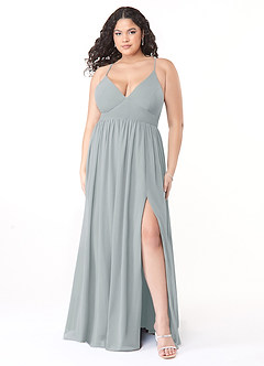 Azazie Aaida Bridesmaid Dresses A-Line Bow Chiffon Floor-Length Dress image7