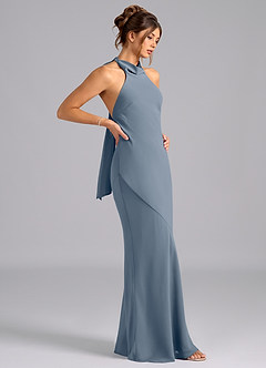 Azazie Velli Bridesmaid Dresses Twilight Mermaid Bow Chiffon Dress image4