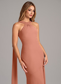 Azazie Kinsley Bridesmaid Dresses MAI TAI Mermaid Pleated Chiffon Dress image7