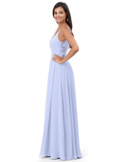 Azazie Lennon Brautjungfernkleider A-Linie Spitze Chiffon Kleid Lavendel image3