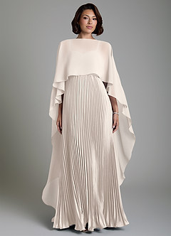 Azazie Micah Vestidos de damas de honor Vestido Alabastro Blanco de Satén Elástico de Línea A Convertible con Corsé image5