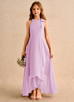 Azazie Boop Girls Formal Abiti da Ragazza di Fiori Abito A-Line in Chiffon Fiocco Rosa Confetto image1