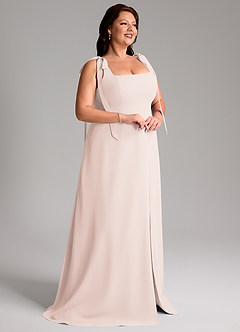 Azazie Debra Bridesmaid Dresses Rose Petal A-Line with Pockets Chiffon Convertible Dress image12