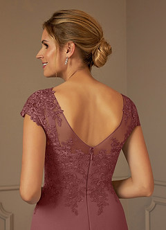 Azazie Terrano Mother of the Bride Dresses Desert Rose A-Line Scoop Lace Dress image5