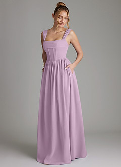 Azazie Caterina Bridesmaid Dresses Wisteria A-Line Corset Chiffon Dress image5