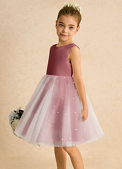 Azazie Esme Robe Demoiselle D'honneur Fillette Robe Princesse en Tulle Arc Améthyste image4