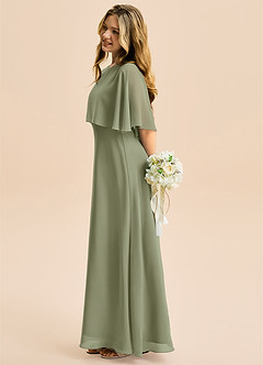 Azazie Maris Junior Abito A-Line in Chiffon Pistacchio image3