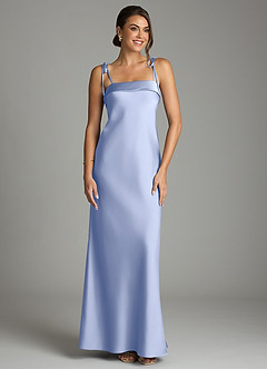 Azazie Ellia Brudtärnklänningar Klä av Tubklänning i Stretch Satin Rosett Is image1