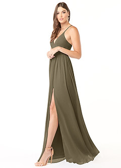 Azazie Aaida Suknie dla druhen Linia A Gorset Szyfon Do ziemi Sukienka image4