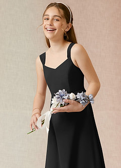 Azazie Denice A-Line Chiffon Floor-Length Junior Bridesmaid Dress image6