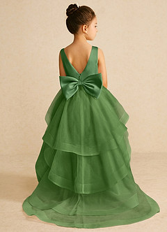 Azazie Pumpkin Flower Girl Dresses Basil A-Line Convertible Tulle Dress image1