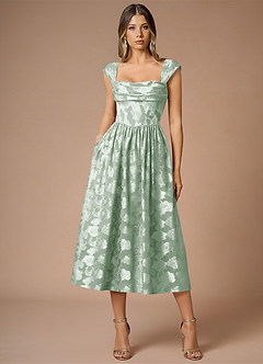 Dana Mint Green Midi Dress image5