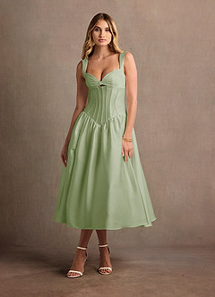 Vestido Verde Claro Midi Arwen image5