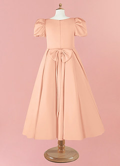 Barbie ♥ Azazie Jurken voor bloemenmeisjes Baljurk Jurk van Stretch Satijn Sweetheart Halslijn Engelse Roos image10