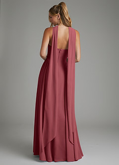 Azazie Evan Bridesmaid Dresses Merlot A-Line Strapless Chiffon Dress image8
