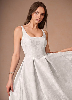 Briac Cream A-line Midi Dress image6