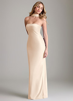 Azazie Lusinda Bridesmaid Dresses White Alabaster Mermaid Off the Shoulder Chiffon Convertible Dress image7