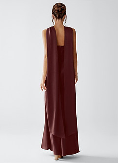 Veronica Ganache Luminous Satin Maxi Dress image2