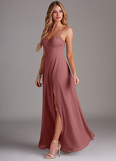 Azazie Breonna Bridesmaid Dresses Amethyst A-Line Sweetheart Neckline Chiffon Dress image3