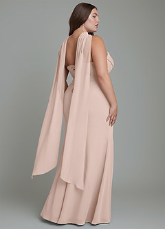 Azazie Sorrel Robes de demoiselle d'honneur Robe Sirène en Mousseline de soie Corset Rose Anglais image15