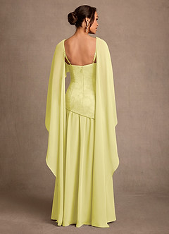 Azazie Flossie Mother of the Bride Dresses Lemon Sorbet A-Line Pleated Chiffon Dress image2