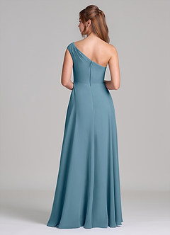 Azazie Melanie Bridesmaid Dresses Bermuda A-Line Off the Shoulder Chiffon Dress image6