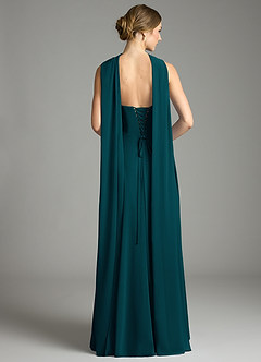 Azazie Ayla Abiti da Damigella Abito A-Line in Chiffon Scollo a Cuore Pino image10