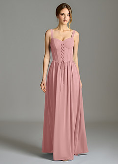 Azazie Porscha Suknie dla druhen Linia A Dekolt w kształcie serca Szyfon Do ziemi Sukienka image4